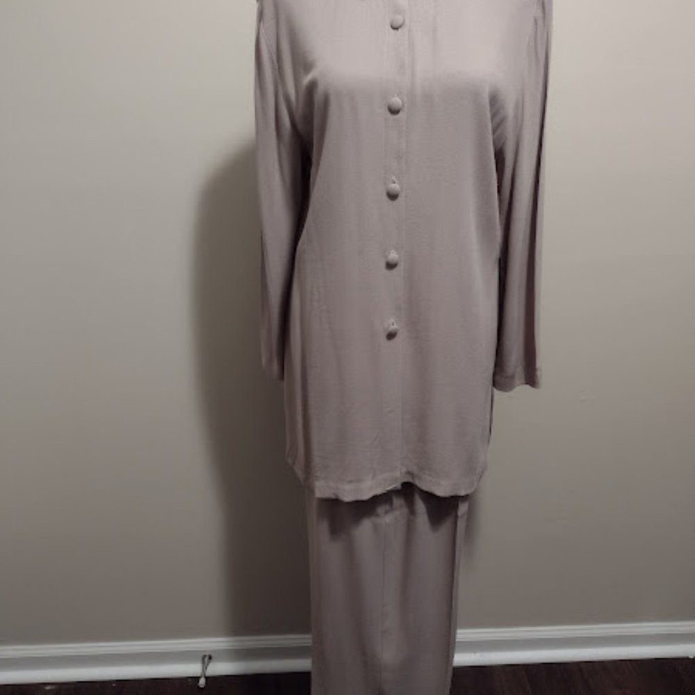 Wild Rose, 2pc Pant Set, Tan, Size-10, Dry Cleaned